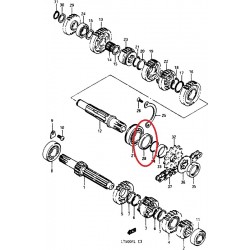 Vedante Caixa de Velocidades 09283-35023 Original Suzuki Lt 500