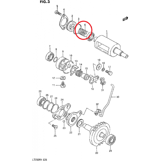 Mola Válvula de Escape 17470-02F11 Original Suzuki Lt 500