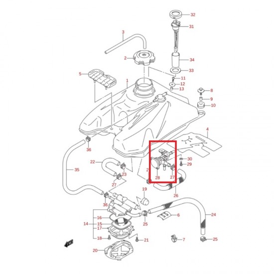 Controlador Pressão Combustível 44300-45G21 Original Suzuki Ltr 450 Controlador Pressão Combustível 44300-45G21 Original Suzuki Ltr 450