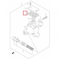 Borracha / Membrana Tampa Bomba Travão 59667-44B00 Suzuki Ltr 450 