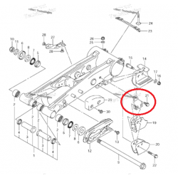 Suporte / Fixador Guia De Corrente Original 61154-45G00 Suzuki Ltr 450