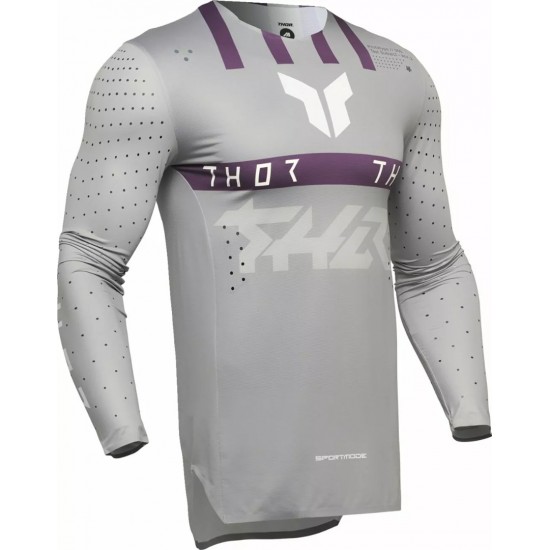 Camisola Thor Sportmode Flite Gray / Purple / White Camisola Thor Sportmode Flite Gray / Purple / White