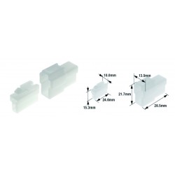 Kit Conectores Elétricos 2 Terminais Fêmea e Macho (10 Unidades)