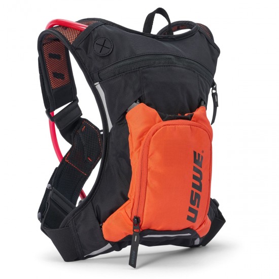 Mochila De Hidratação / Camel Bag Uswe Moto Hydro 3 Black / Orange 