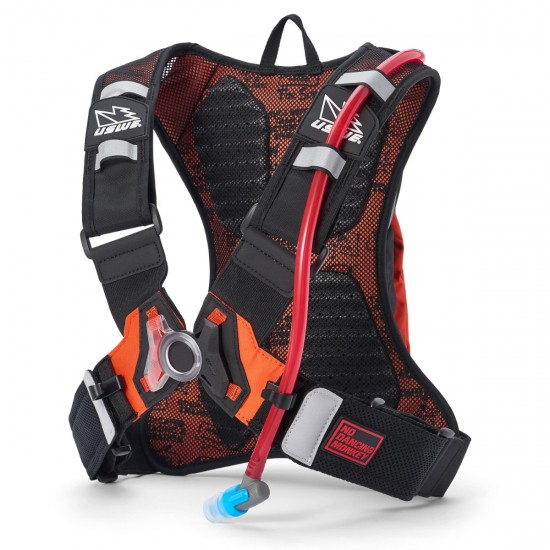 Mochila De Hidratação / Camel Bag Uswe Moto Hydro 3 Black / Orange 