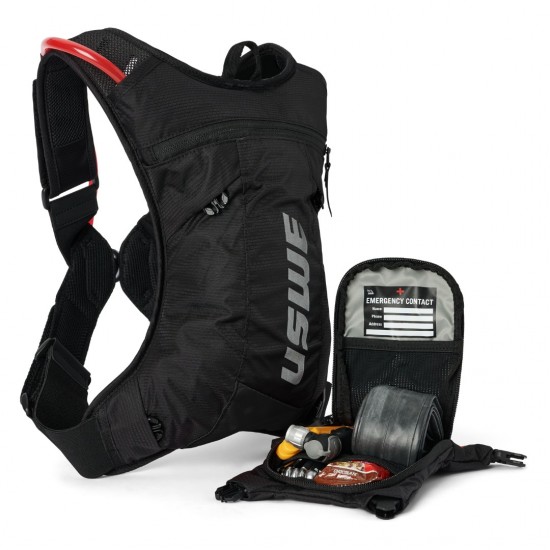 Mochila De Hidratação / Camel Bag Uswe Moto Hydro 3 Black