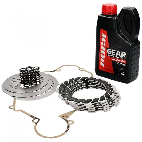 Kit Discos de embraiagem, Óleo 10W40 1L Voca e junta embraiagem Allpro Derbi Euro 2