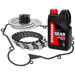 Kit de discos de embraiagem, óleo 10W40 1L Voca e junta da embraiagem Allpro Derbi Euro 3/4/5