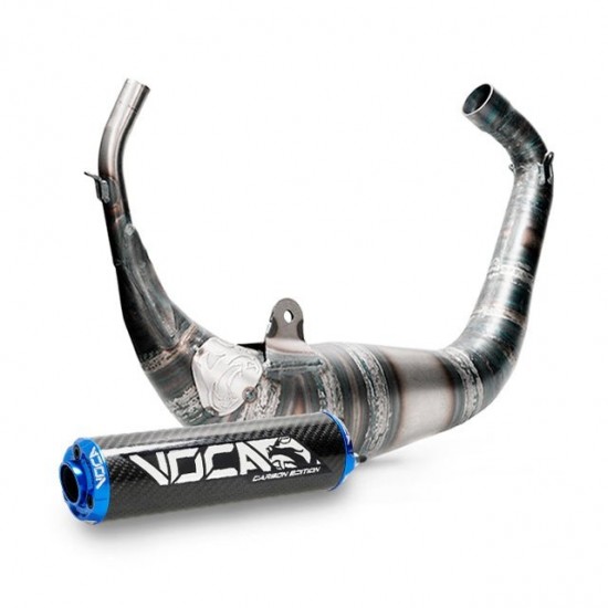 Escape Voca Carbon Racing 80cc saída por baixo do banco Aprilia RS >2006 / Derbi GPR >2004