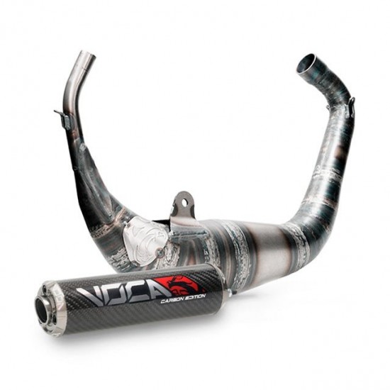 Escape Voca Carbon Racing 80cc saída por baixo do banco Aprilia RS >2006 / Derbi GPR >2004