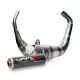 Escape Voca Carbon Racing 80cc saída por baixo do banco Aprilia RS >2006 / Derbi GPR >2004