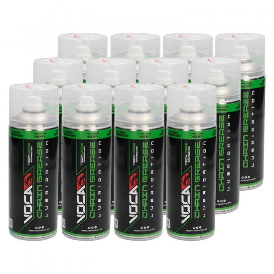 Caixa de 12 unidades de Lubrificante de corrente Spray 400ml Voca Tech Care