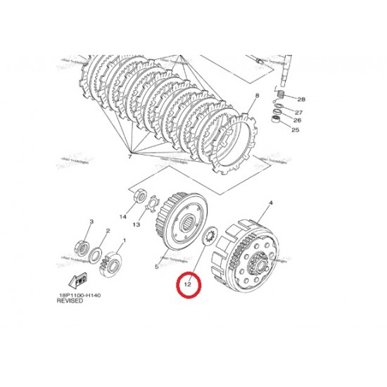 Anilha Embraiagem Original 5XD-16154-00-00 Yamaha Yfz 450r